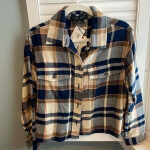Sanctuary plaid shacket. NWT